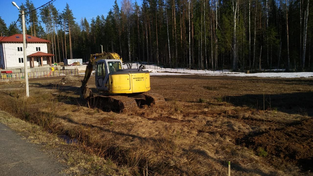 Разработка участка для строительства в коттеджном поселке Гранит Всеволожского района Ленинградской области